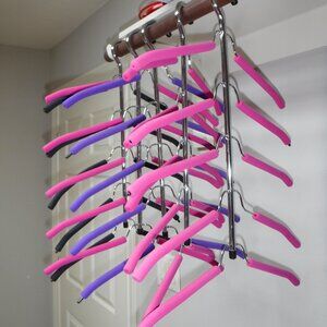 Set of 6 - 5 Tier Space Saving  Non Slip Foam Padded Hangers